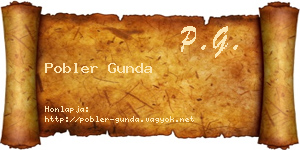 Pobler Gunda névjegykártya